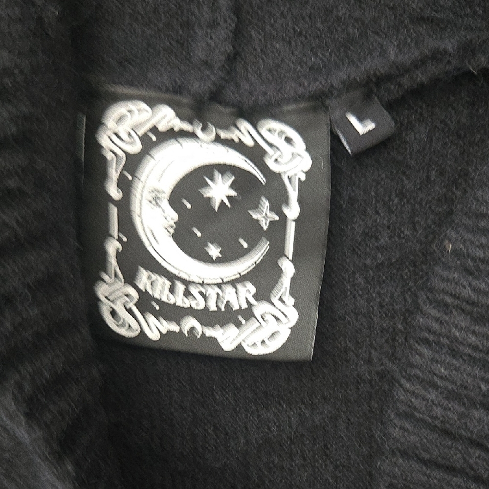 Killstar Black Hooded Shredded Cardigan - Picture 8 of 14